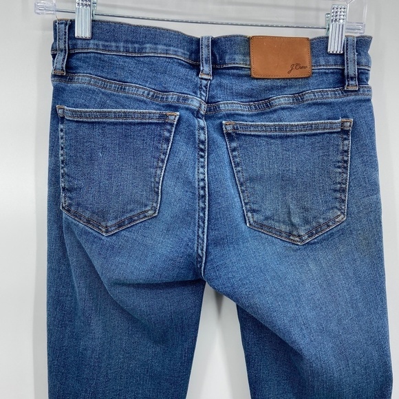 J. CREW Mid Rise Medium Wash Skinny Denim Blue Jeans Size 26 - Picture 5 of 10